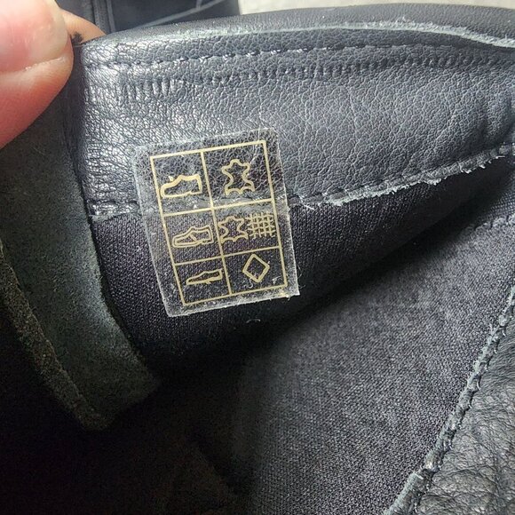 Black and Silver Mid-Calf Moto Boots with Harness Strap - Picture 15 of 16